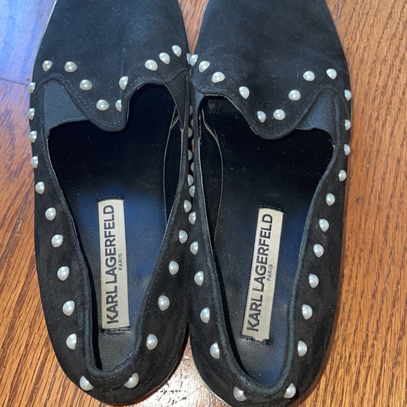 Karl Lagerfeld Slip-On Black Suede 8.5 - Picture 3 of 4